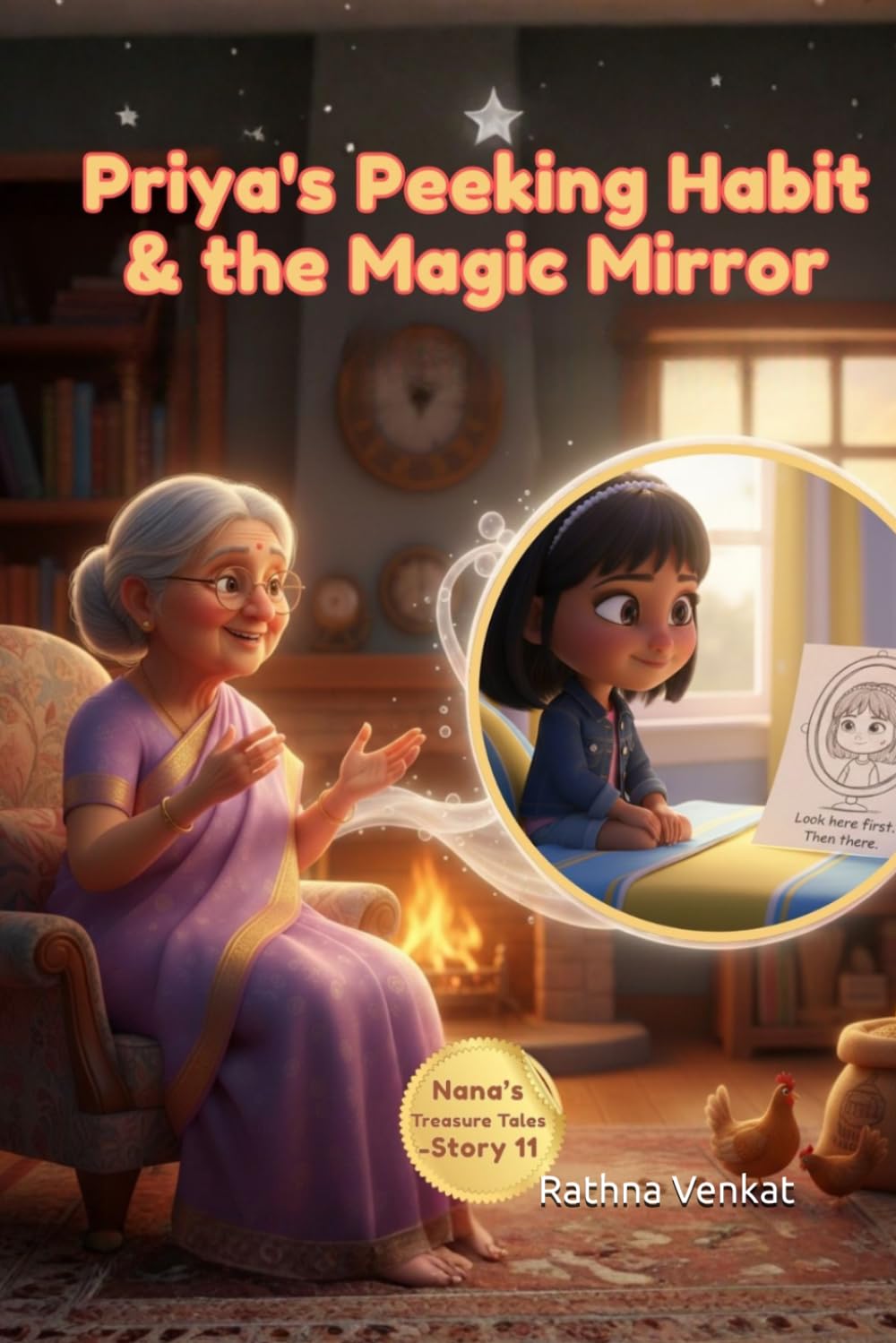 Priya's Peeking Habit & the Magic Mirror: A Children’s Story About Self-Reflection, Kindness, and Learning to Look Inward (Character Building Series) (Nana's Treasure Tales)