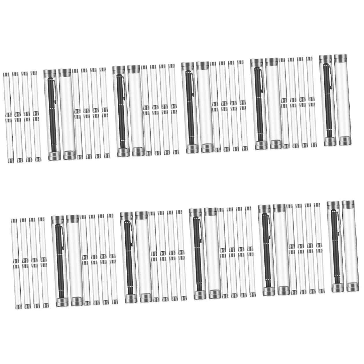 Operitacx 10 Ensembles Plumier Pot Crayon Etui Penien Pot De Crayon Stylo Conteneur De Stockage Sortie Boite Rangement Plastique Tube Acrylique Clair Tube D'affichage À Stylet 10 Pièces X 10