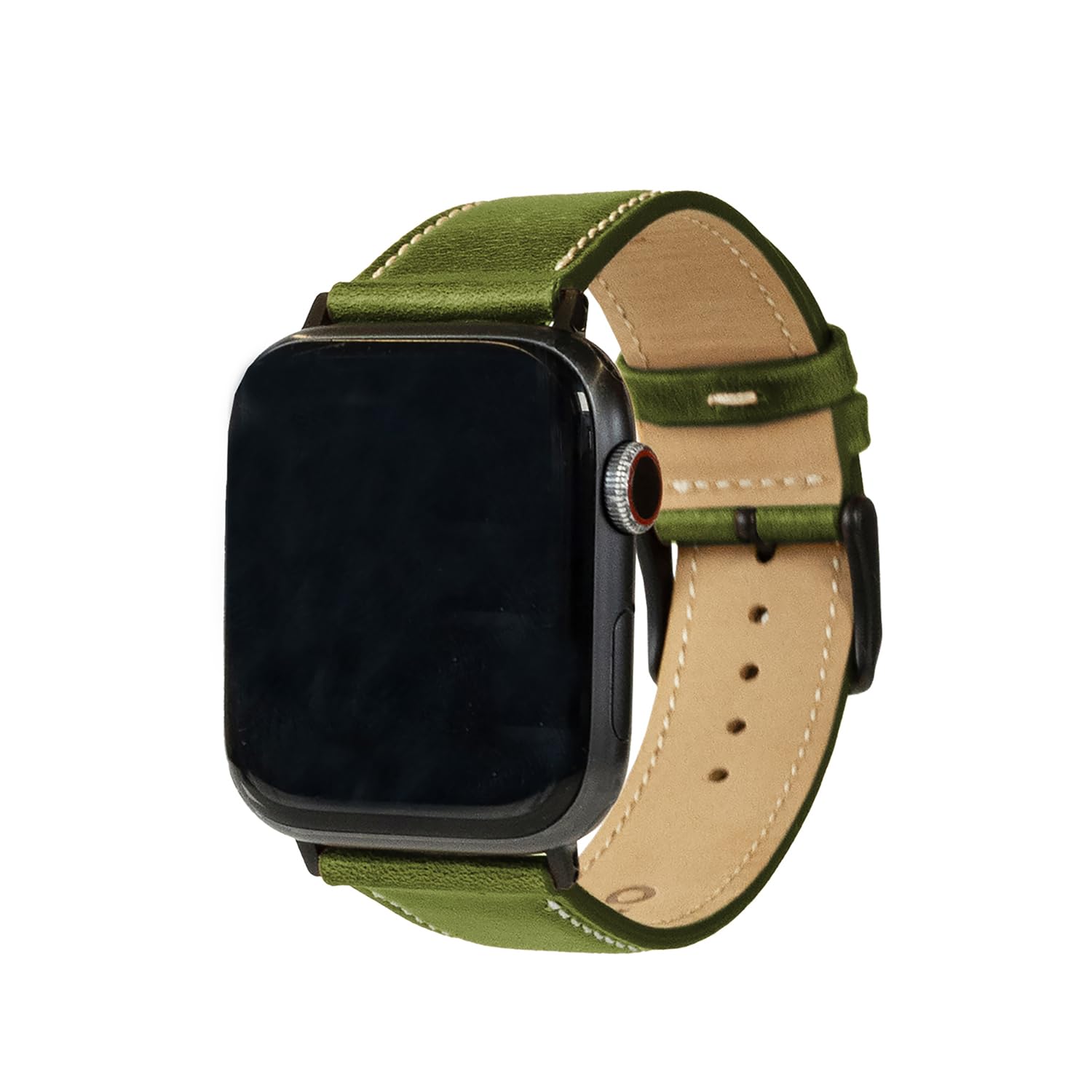 Kolo Flynn Leather Watch Band, Compatible With Apple Watch Series 1,2,3,4,5,6,7,8,9,SE,Ultra, Green