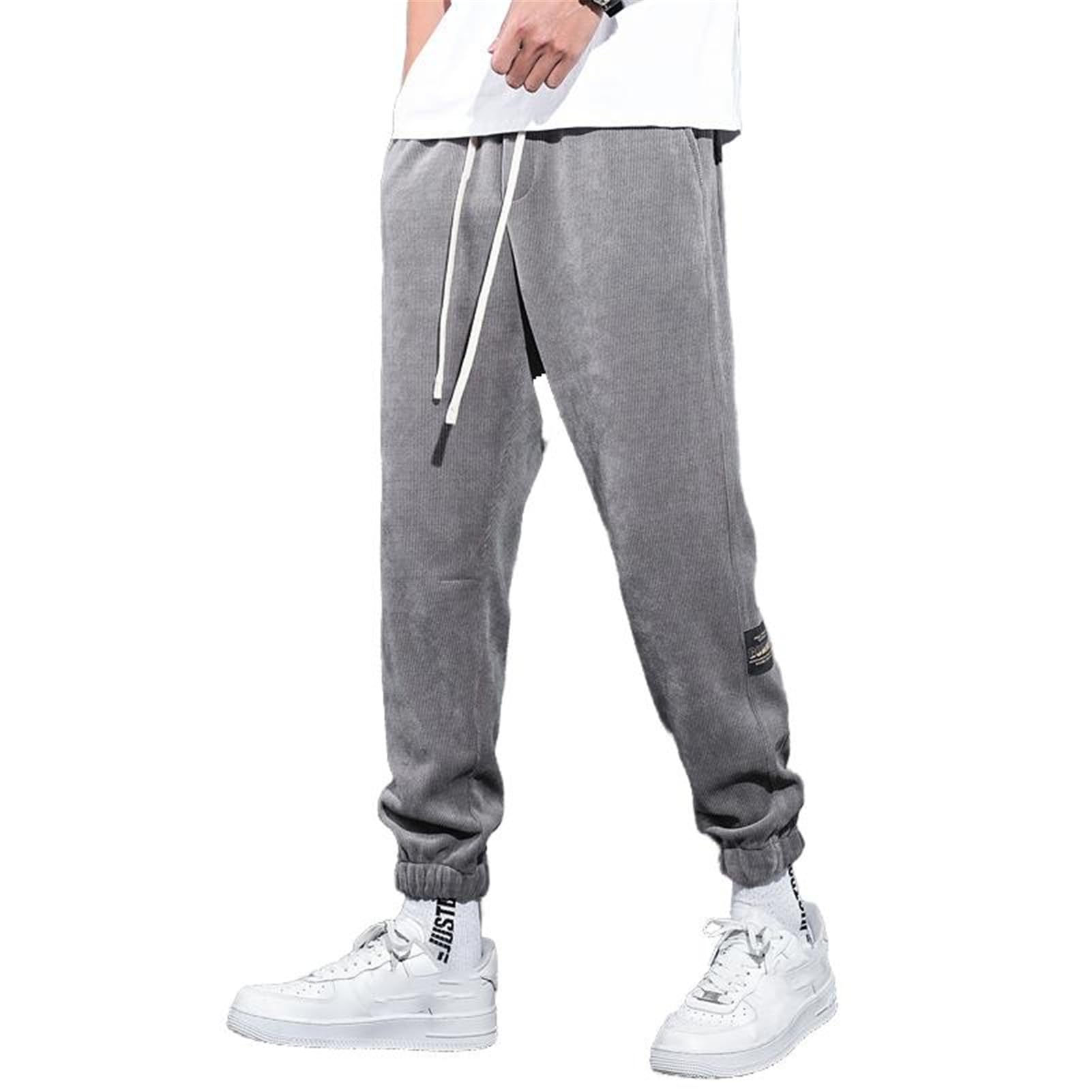 Pantaloni Morbidi Classici per Uomini, Pantaloni Casual Lunghi per Autunno Inverno