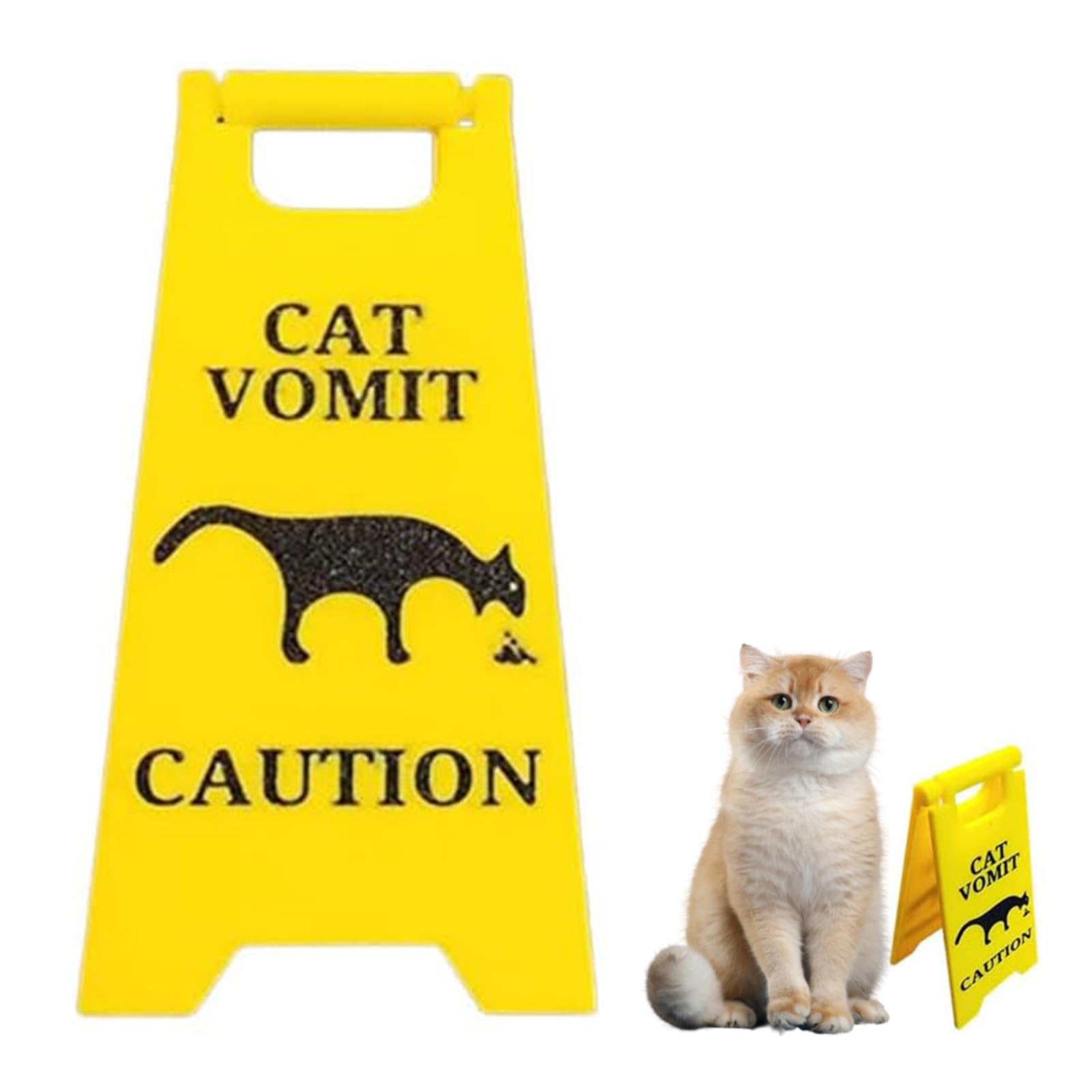 Worparsen Cat Vomit Sign, Dog Vomit Sign, Funny Signs Decor, Yard Warning Sign "Pet Vomit Sign", Funny & Cute Novelty /Dog Vomit Sign For Pet Owners, Humorous Decor For Home Or Pet Areas ﻿ (Cat)