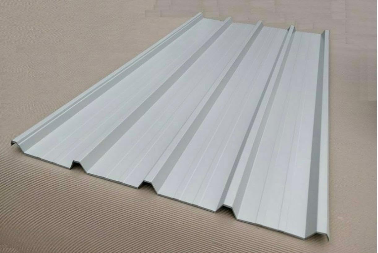 Lastra Grecata Lamiera Preverniciata 0,6 mm Copertura Tetto Vari Colori 1m 2m 3m (Zincato, 3 Metri)