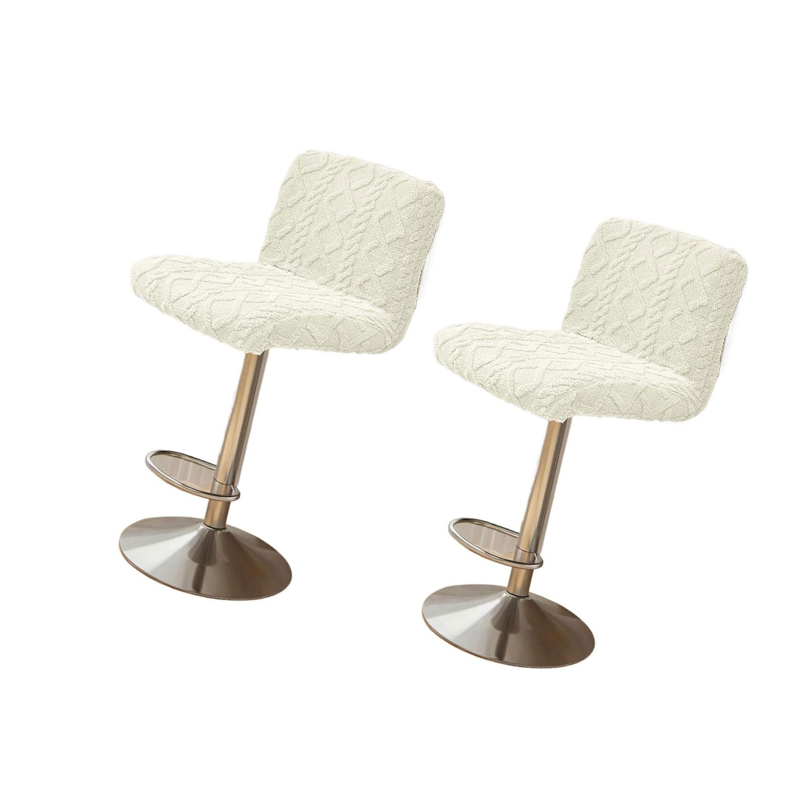 YWLUUOO 2Pieces Geometric Plushes Chair Covers Removable Washable Soft Protectors Stretch Slipcover Geometric Jacquards Covers