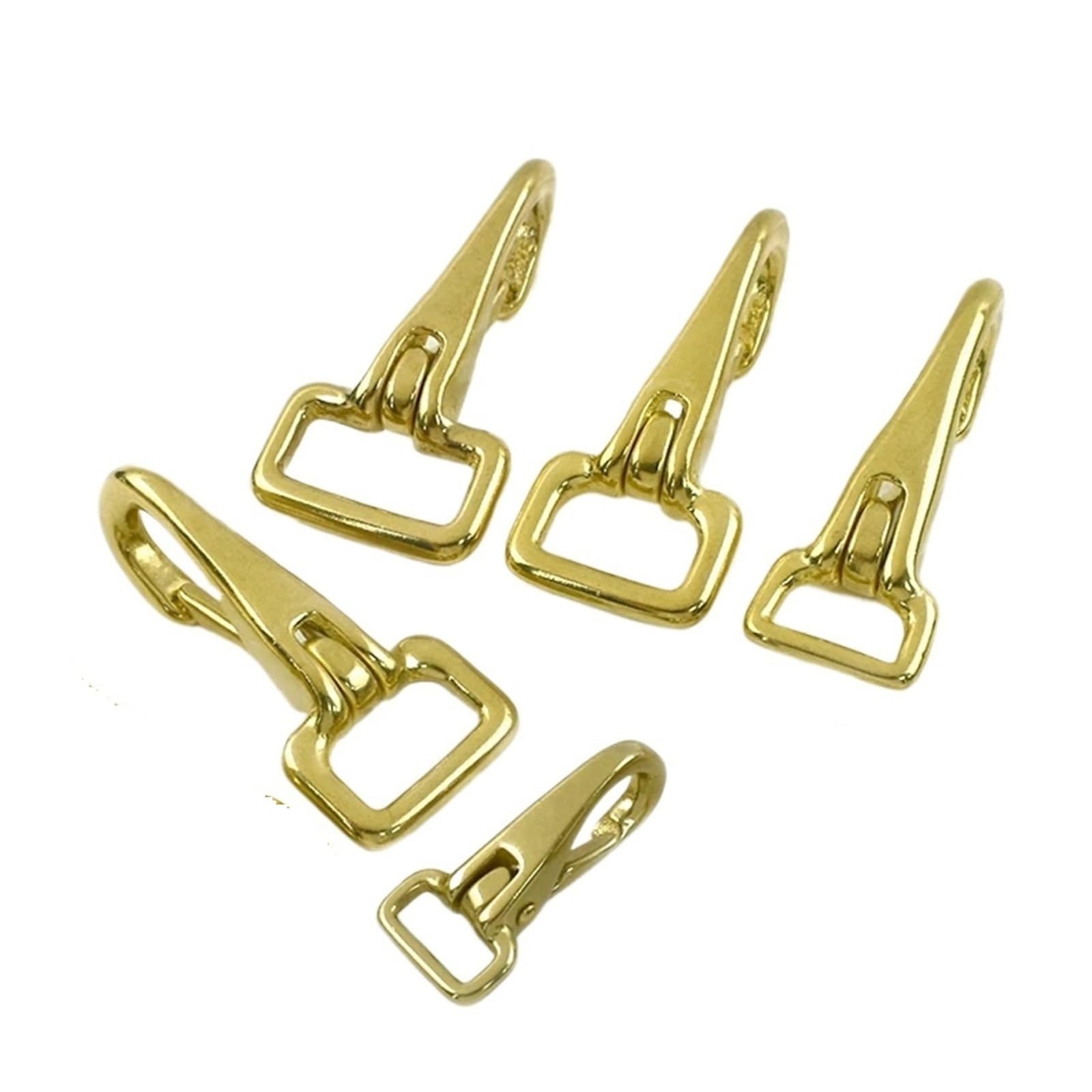 PVUVTNAHW 5Pcs Solid Brass Carabiner Clips For Bags Webbing Strap Snap Hook Connector Lobster Buckle(Brass-26x67mm)