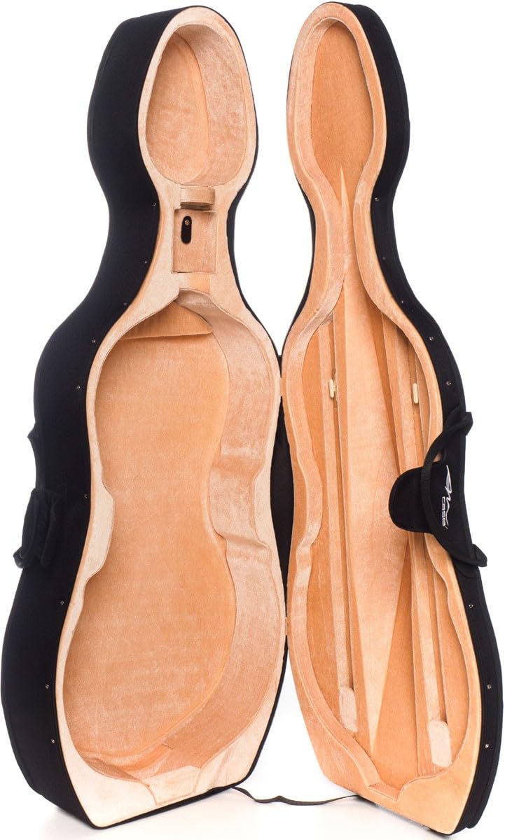 Schiuma Custodia per Violoncello 4/4 Classic Nero, Beige M-case