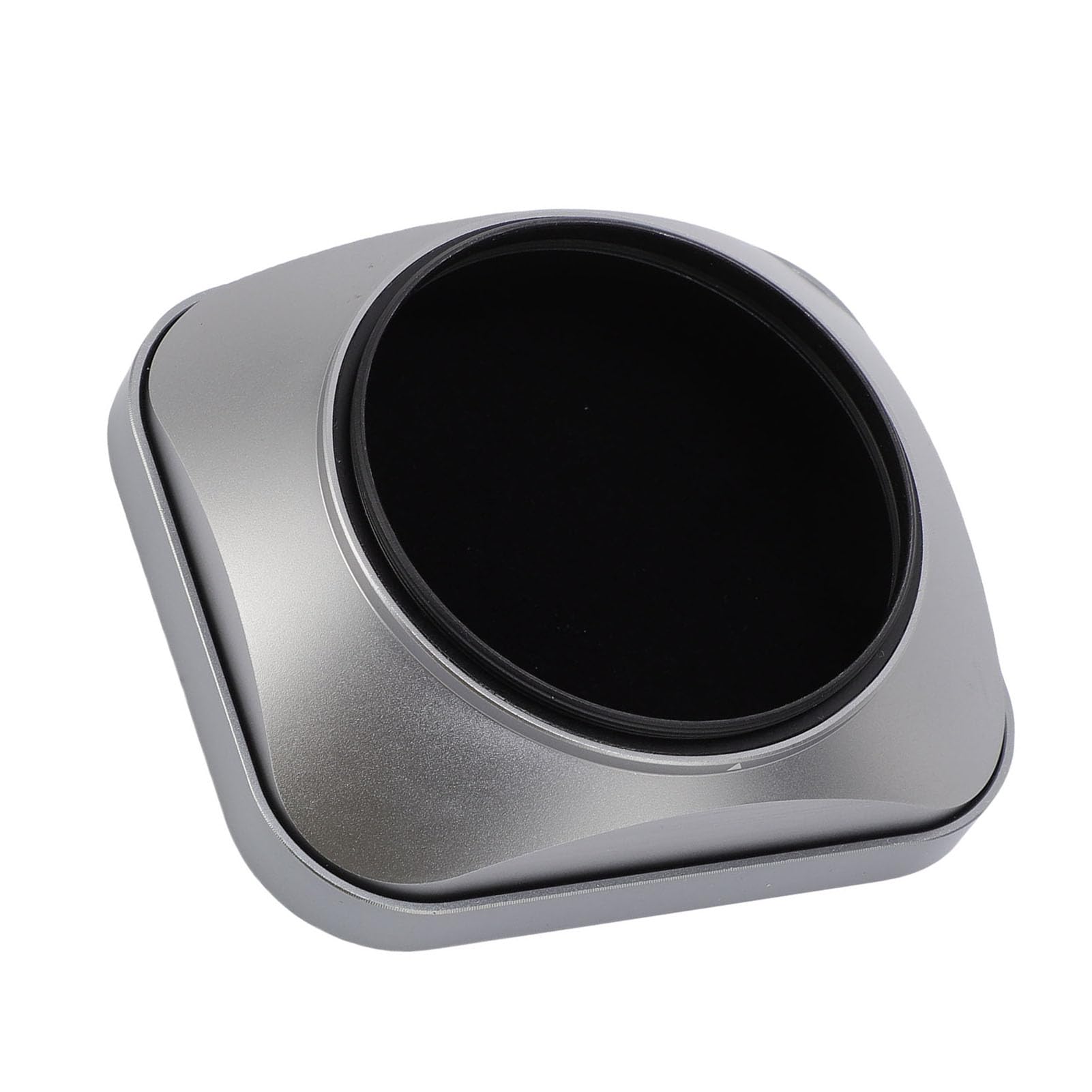 AMONIDA Paraluce Quadrato in Metallo per Obiettivi da 55 Mm con Design Antiriflesso per Fotografi in Vari Ambienti (SILVER)