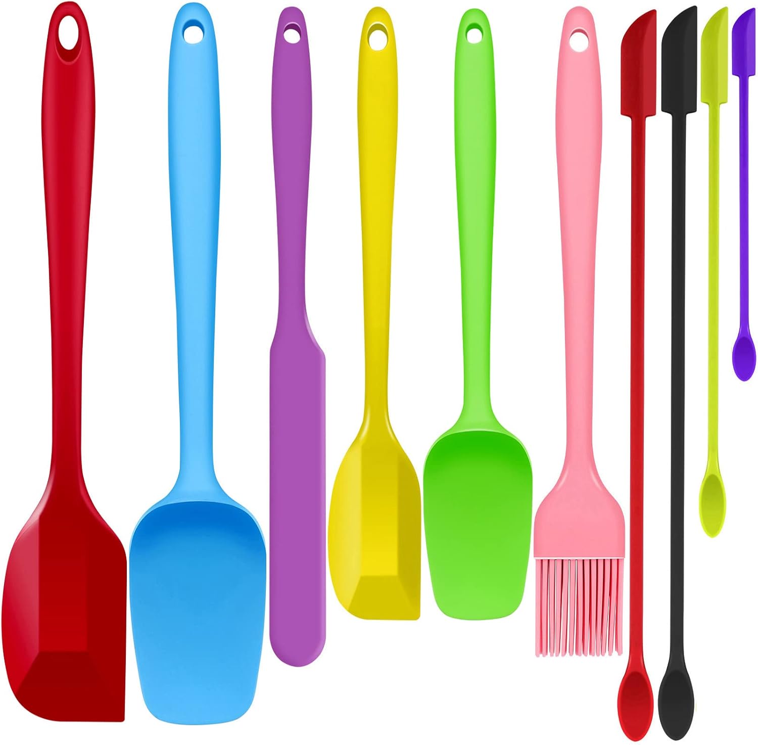 Aosmeol Silicone Spatula Set,10 Pcs Rubber Spatulas Silicone Heat Resistant,Silicone