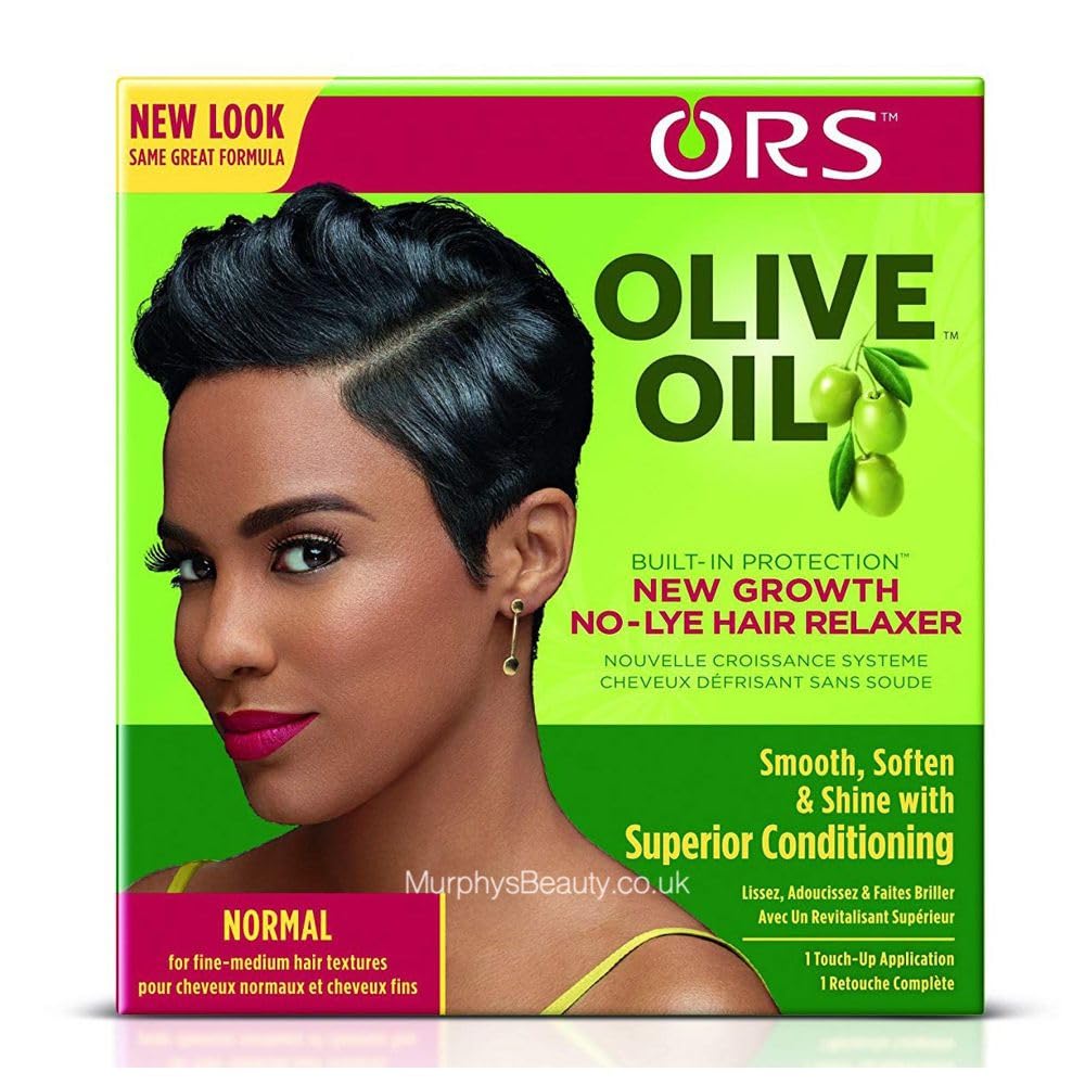 kit lisciante per capelli ORS Olive Oil New Growth No-Lye Hair Relaxer - Normal
