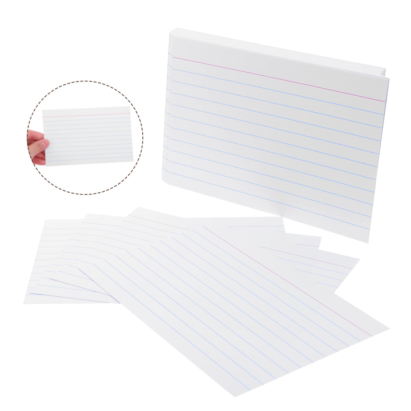 200 Linierte Karteikarten aus Papier mit 4 Zoll Weiße Kleiner Karteikarten zum Lernen für Büro Notizen für Präsentationen und Abschlussatmosphäre