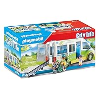PLAYMOBIL City Life 71329 Scuolabus, con Porta Scorrevole