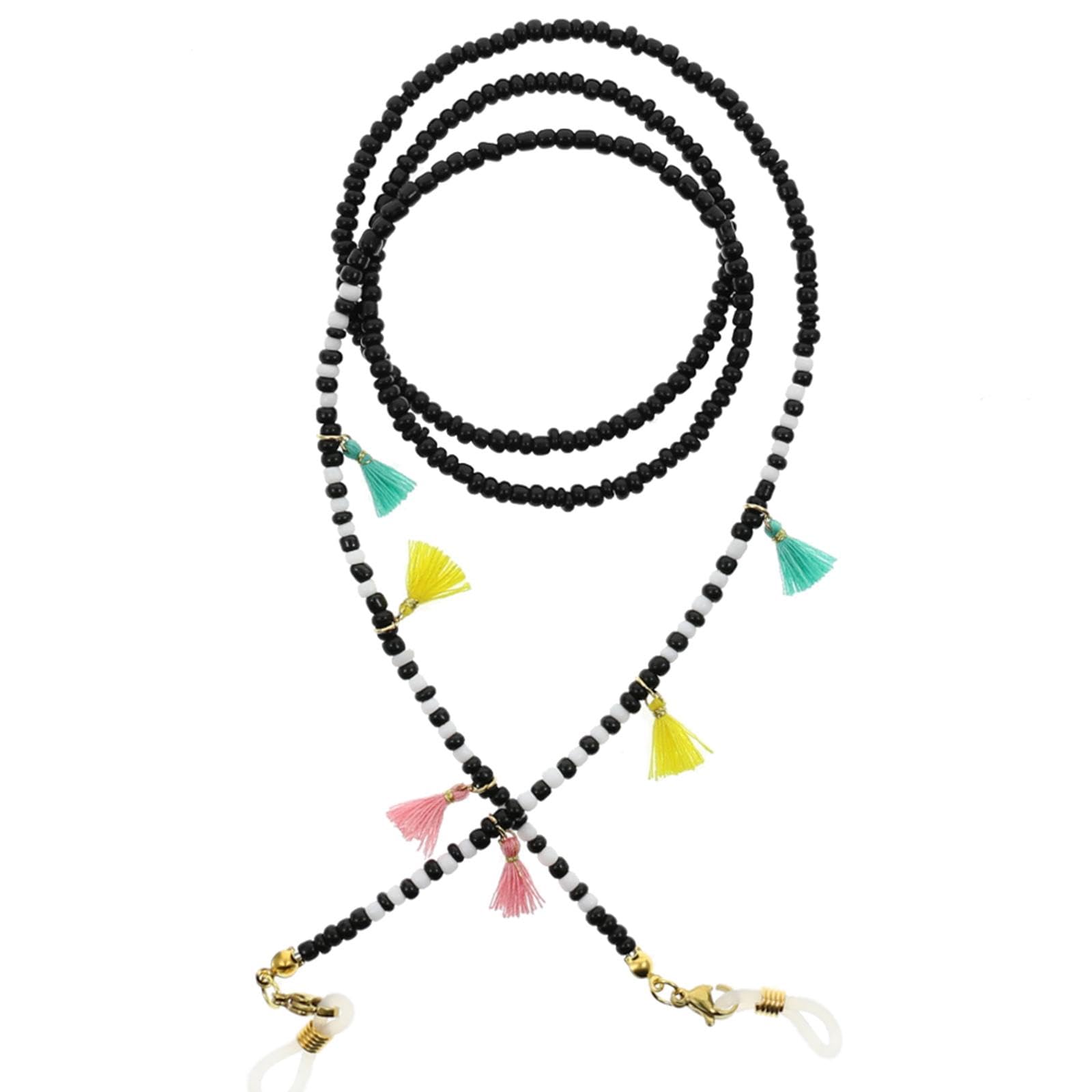 UJEAVETTE Eyeglass Chain Black Eyewear Chain Sunglass Strap for Anniversary Gift Beach-image-45