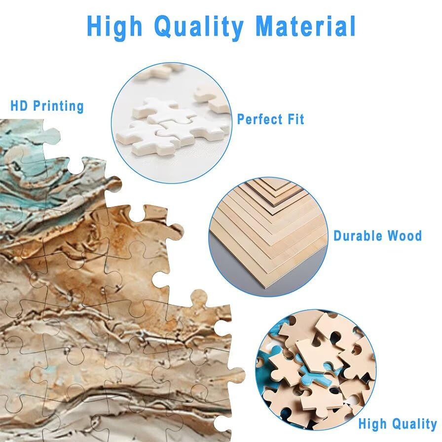 Puzzle 1500 Piezas Moda para Adultos, Puzzle Playa de Madera con Caja Regalo para Adultos, Rompecabezas Desafiante para Toda la Familia, Rompecabezas para Regalo Mujer/Hombre, Home Decoration, -6471