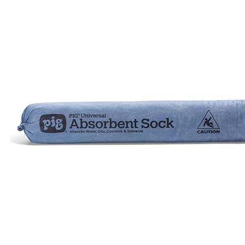Miniatura 6 de PIG Calcetín absorbente resistente al moho – Serpiente absorbente de agua – 3 x 48 pulgadas – Absorción de 1 galón – Paquete de 2 – PM50070