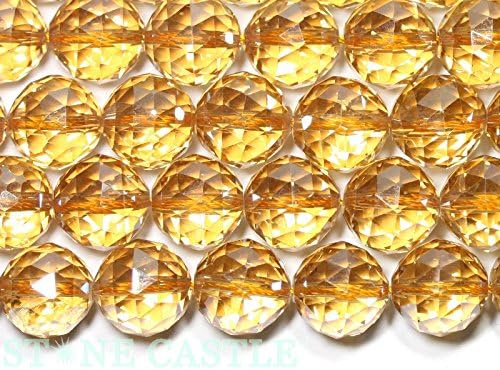 【石流通センター】【カットビーズ】ゴールデンオーラ ラウンド宝石カット 12mm 天然石 パワーストーン