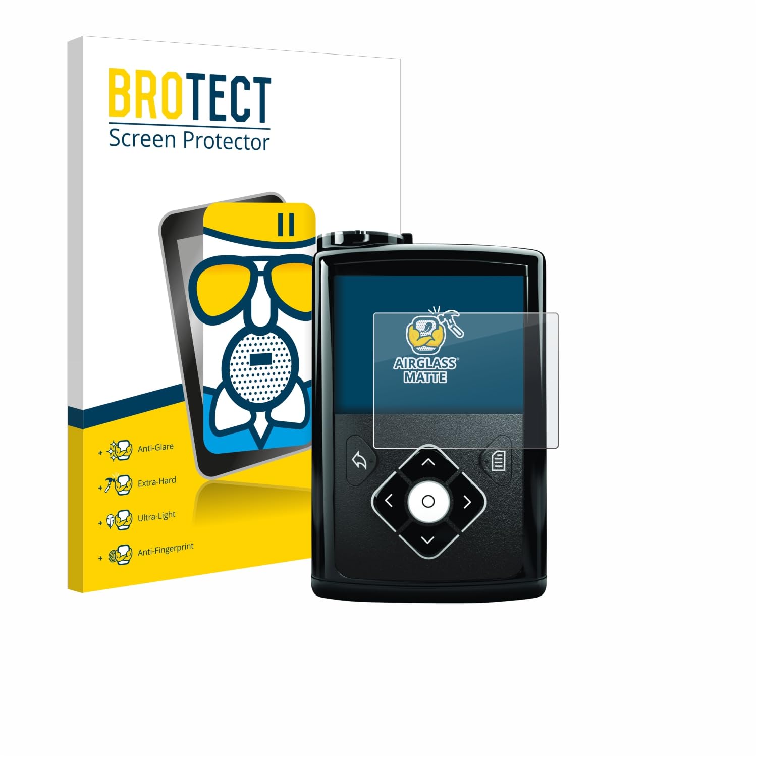 Brotect Pellicola AirGlass Opaca Per Medtronic Minimed 780G/770G/670G/640G/630G – Anti-Riflesso, Durezza 9H, Made In Germany