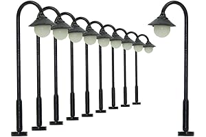 LYM25 10pcs Model Railway Train Lamp Post 3.7cm or 1.46'' Street Lights...