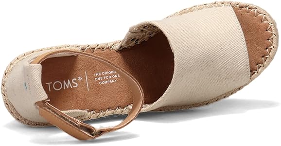 Amazon.com | TOMS Marisol Wedge Natural Leather 5 B (M