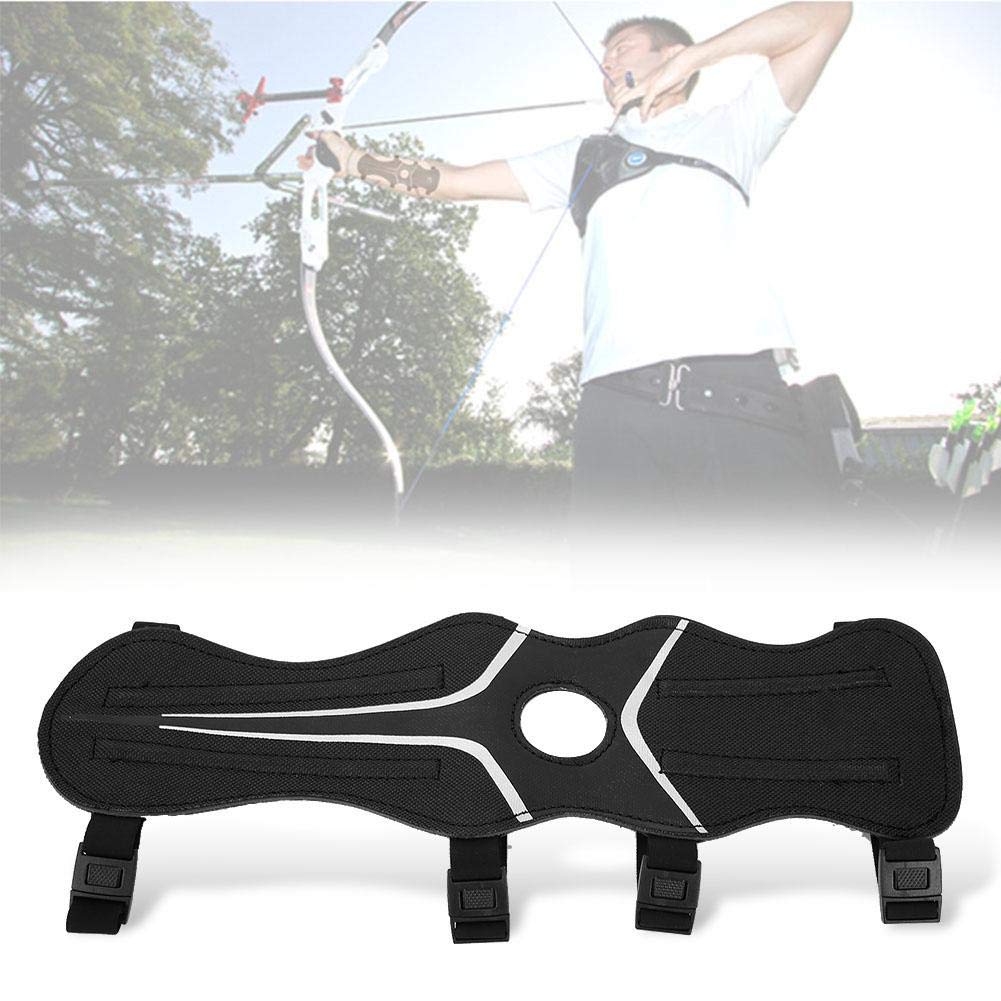 Bracciale Protezione Per Tiro Con Arco - Nylon Regolabile, Per Avambraccio, Nero - Foto 2