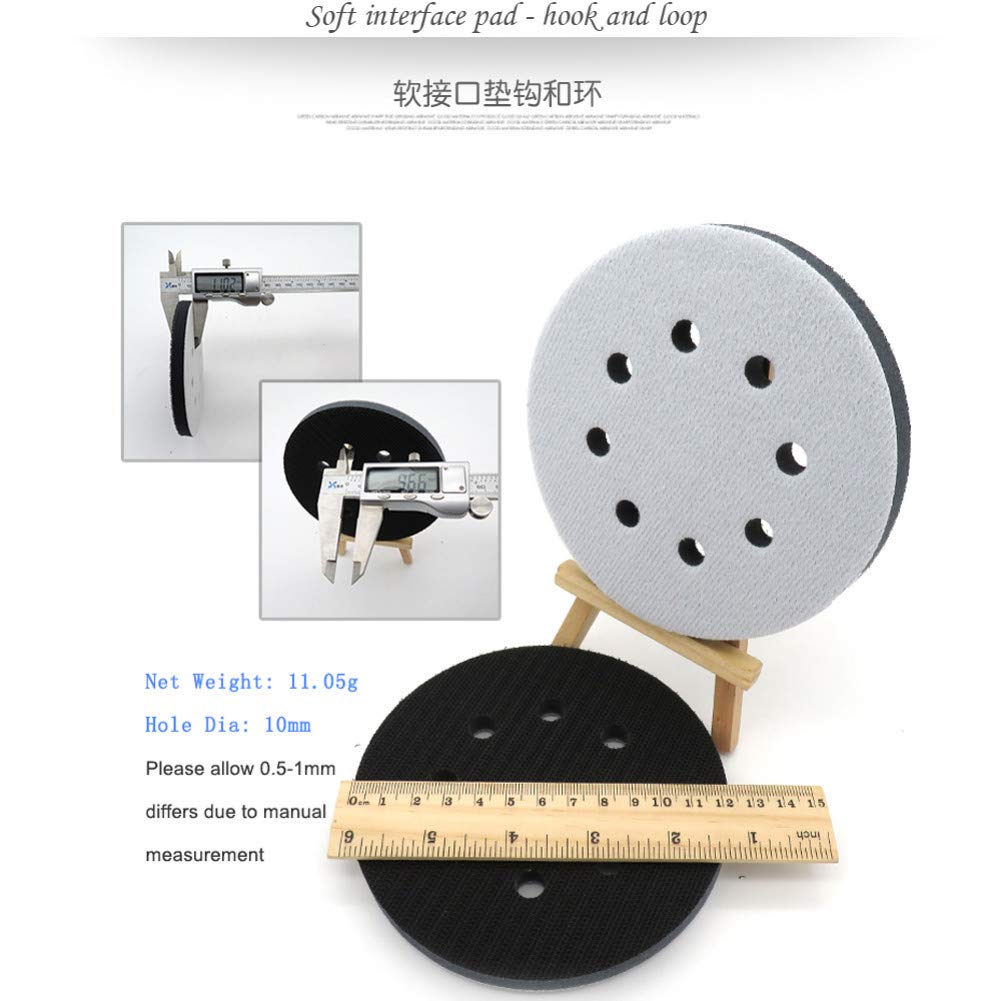 5 piezas 5 pulgadas 8 agujeros 125 mm almohadilla de interfaz suave para gancho y bucle disco de lijado almohadilla de respaldo herramientas eléctricas accesorios