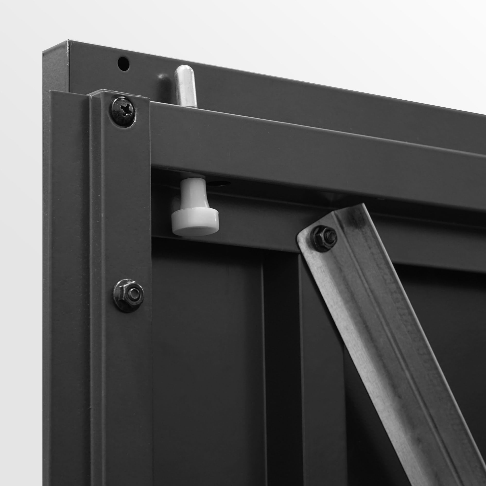 Hoggar - Abri de Jardin métal Pioneer Y50 – Structure autoportante - Portes renforcées - Serrure avec clé Incluse - Piliers en V - Plafond Robuste - Cabane extérieur 168x256x200cm – 4,30m2