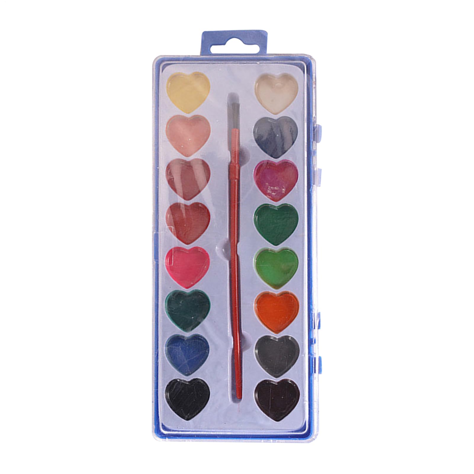 Heart Watercolor Paints - ABS Safe Watercolor Paint Set | Vibrant Color Childrens Paint Set, Beginner Painting Enthusiast Sets, Rich Drawing Tool Combination For Delicate Little Hands