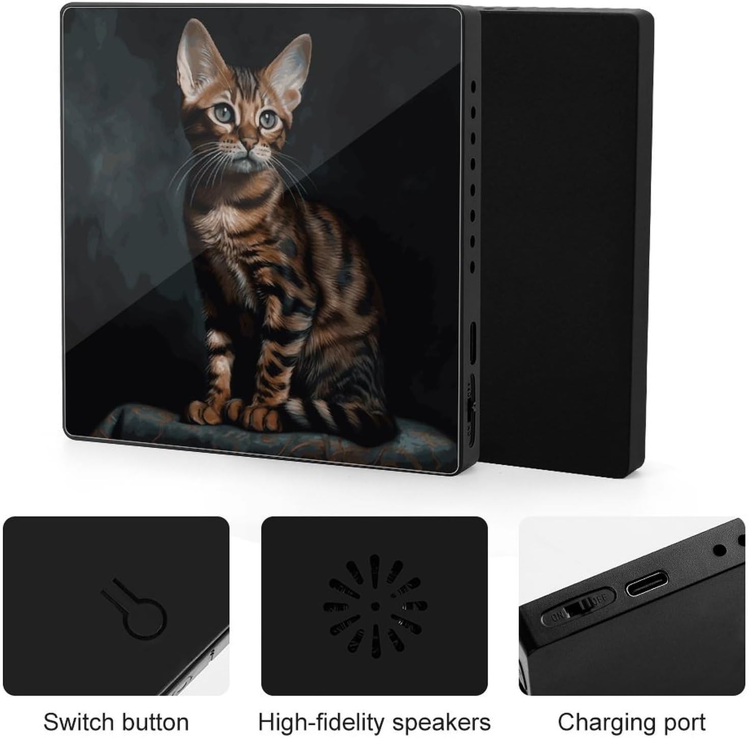 Bengal Cat Music Refrigerator Sticker image 4