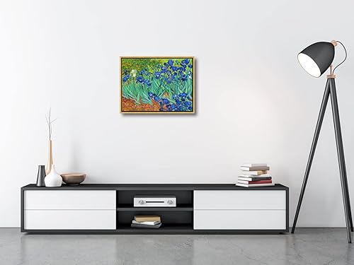 Miniatura 3 de Wieco Art Lienzo enmarcado para pared, impresiones de lirios de Van Gogh, flores famosas, pinturas al óleo, reproducción de lienzos abstractos para