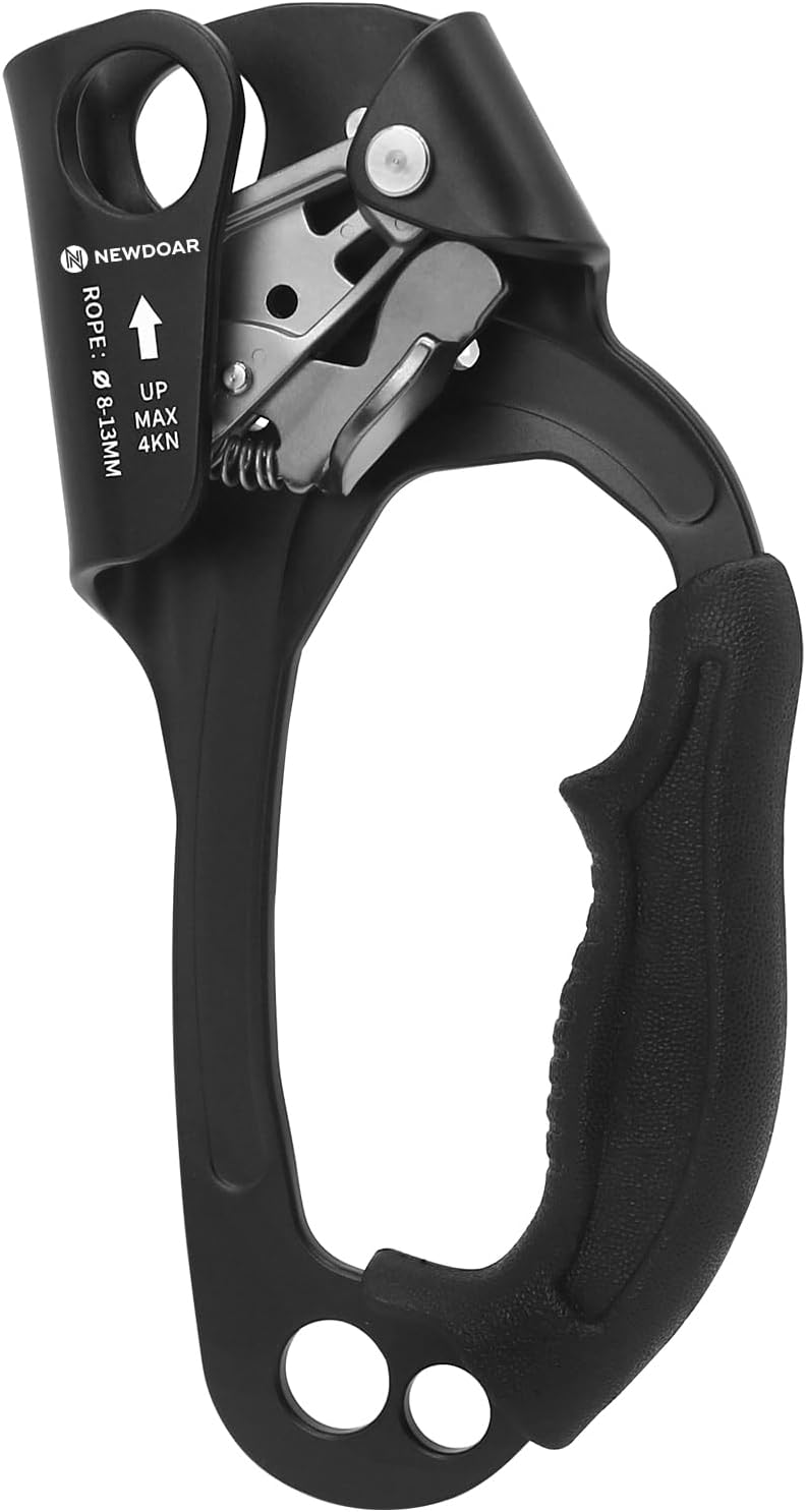UIAA & CE Certified Hand Ascender Rock Climbing Tree Arborist Rappelling Gear Equipment Rope Clamp for 8~13MM Rope