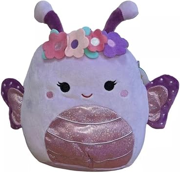 Squishmallow Official Kellytoy 14 Inch Soft Plush Squishy Toy Animals Brenda The Butterfly with Flower Headband