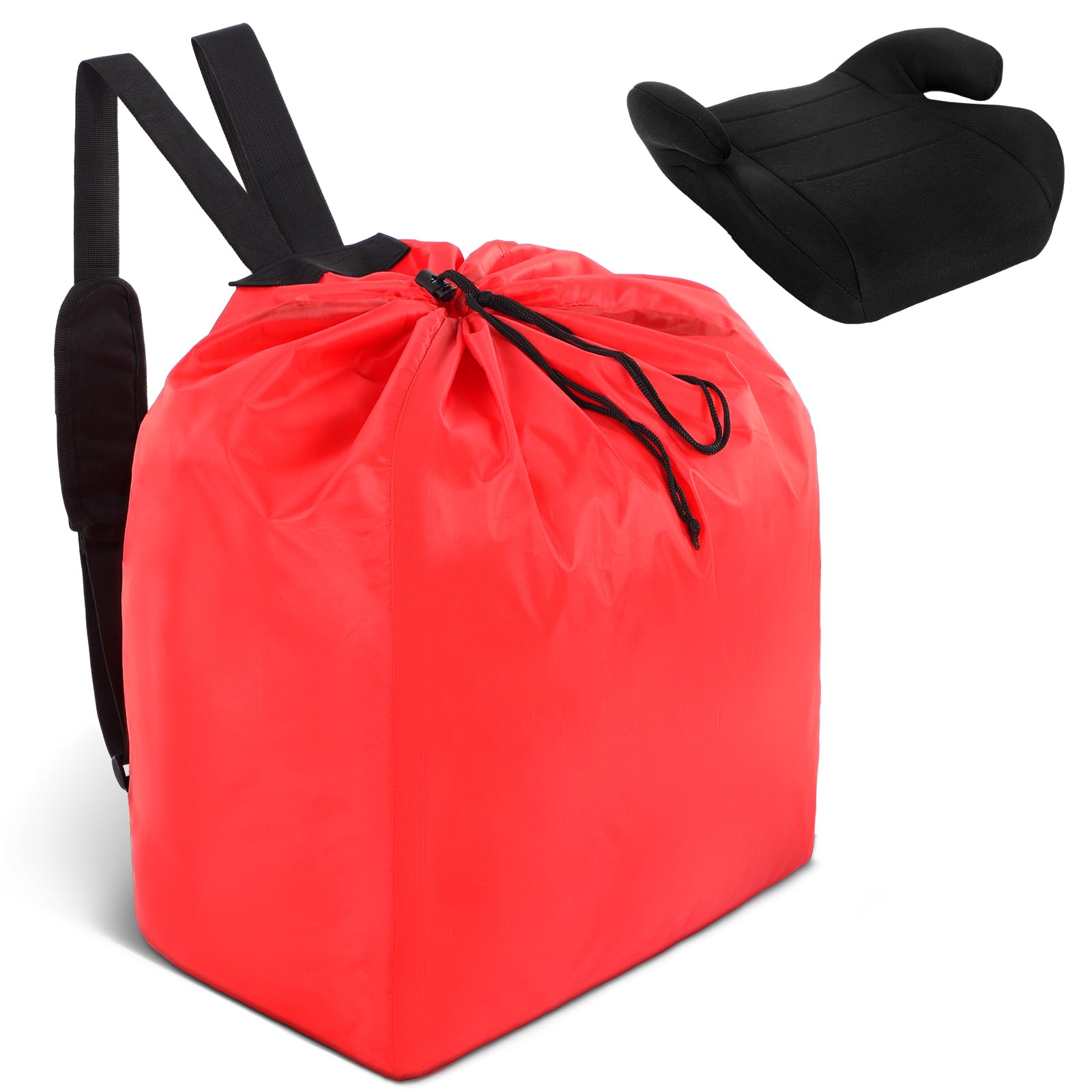 Dansydaisy Booster Seat Travel Bag for Airplane Durable Backless Car Seat Bags Cover for Waterproof Foldable Airport Check Backpack with Padded