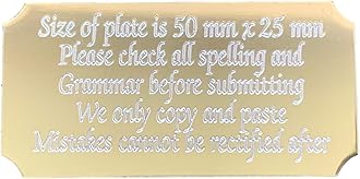 Personalised Plaque. Engraved Presentation Plaque. 2inch x 1inch