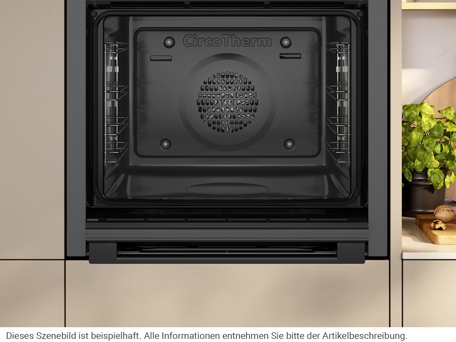 NEFF B3ACE2AG3 N50 Backofen 60 x 60 cm LCD-Display CircoTherm Graphite-Grey