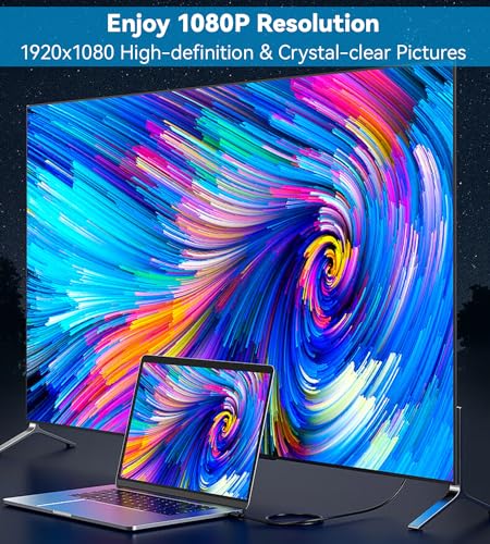 USB C to VGA Cable 3FT, USB Type-C to VGA Male to Male Adapter Cord Thunderbolt 3 Compatible VGA to USB-C Cable for iPhone 15 Pro, MacBook Pro/Air, iPad Pro, Surface Book 3, Galaxy S23, More