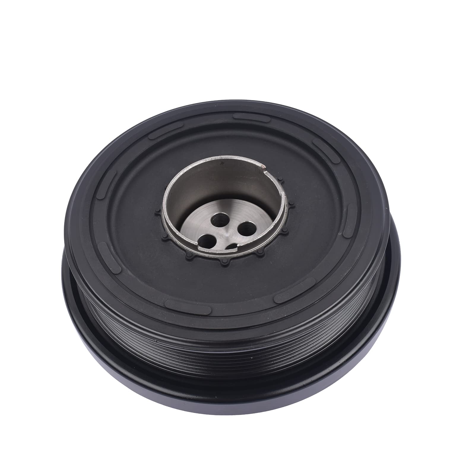 11237800026 Riemenscheibe Kurbelwelle Kompatibel mit 5er F10 F11 525d 530d 535d 7er F07 F01 F02 F03 F04 730d 740d X5 E70 X6 E71 E72 30d 40d 3.0 N57D 80001419 Bisenya