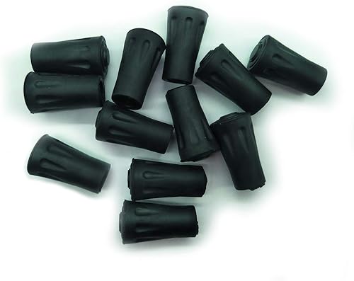 Miniatura 8 de Youshe Paquete de 12 protectores de puntas de goma de repuesto duraderos para bastones de senderismo, ajuste con puntas de bastón estándar,