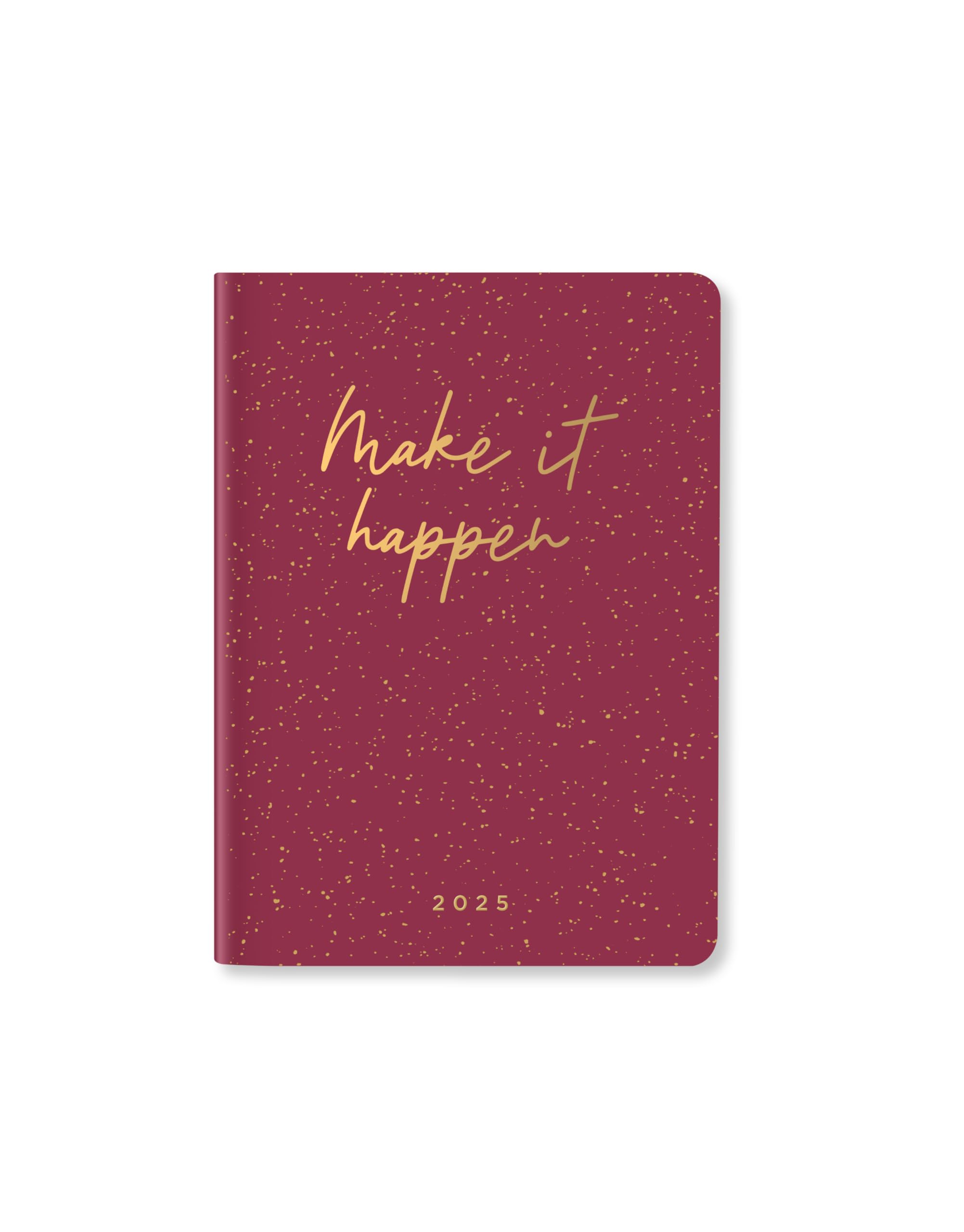 Letts of London Inspire A6 week to view 2025 diary - plum