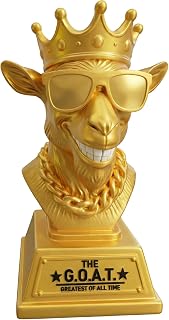 The Goat Trophy Award,G.O.A.T Greatest of All Time Funny Trophies for Adults,Large Goat Decor Awards and Trophies Office Desk,Fantasy Football Trophy,Gag Retirement Gifts,Employee Appreciation Gifts