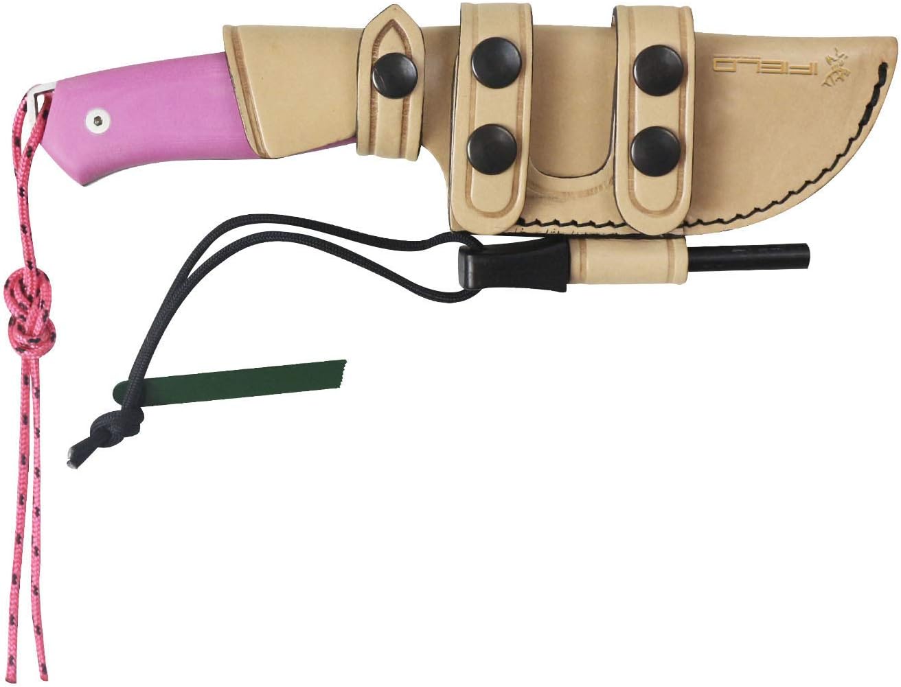 iFIELD Hunting Knife Workout MOVA Satin Blade, Total Length 8.7 inch, with Leather Sheath, Camping Tool for Fishing, Hunting, Sport Activity