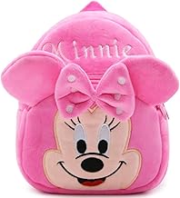 blue tree School Bag for Cute Kids for (1-6 Years), Preschool Soft Plush Pink Minnie Bag for Toddlers, Mini Cartoon Backpack for Baby Boys and Girls