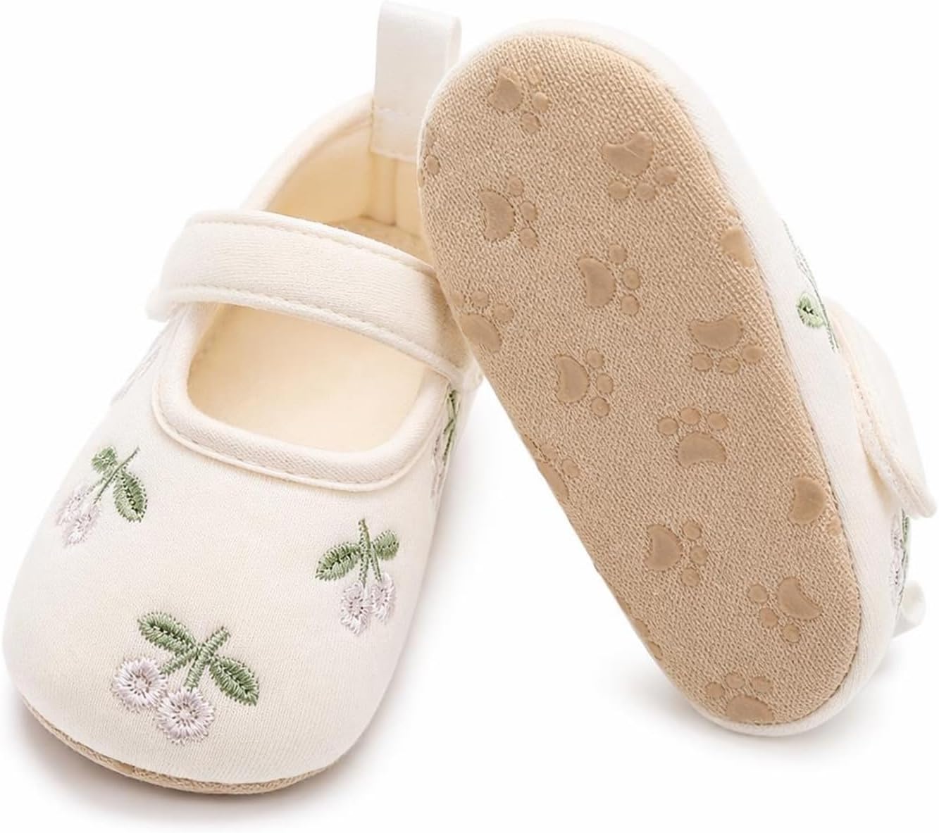 Baby Girl White Dress Shoes Newborn Mary Jane Flats with Bowknot Princess Lace Soft Sole Infant Toddler Walking Crib Shoes