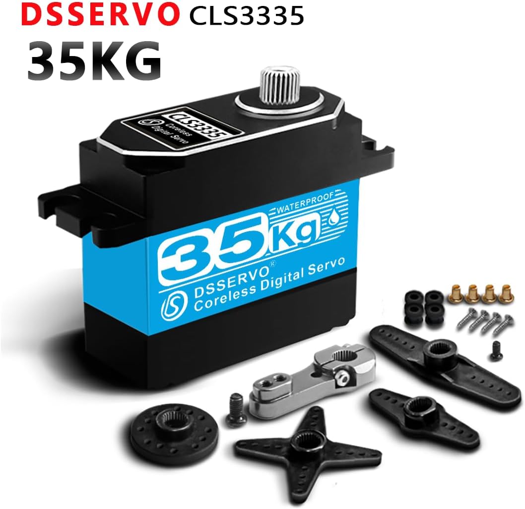 Dsservo CLS3335 35KG Full Metal Case High Torque Coreless Motor Waterproof Digital 180 Degree Servo for 1/8 1/10 Scale RC Car