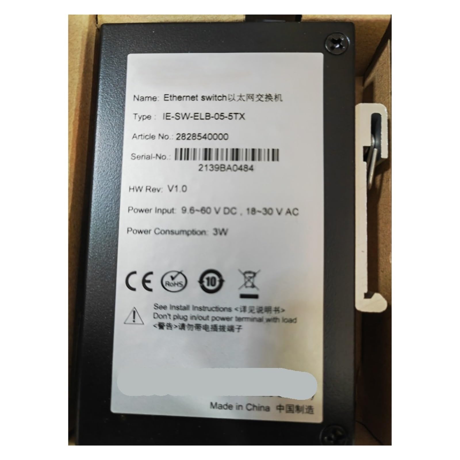 CXFCIHFT 2828540000 Ethernet Switch IE-SW-ELB-05-5TX 5 Ports