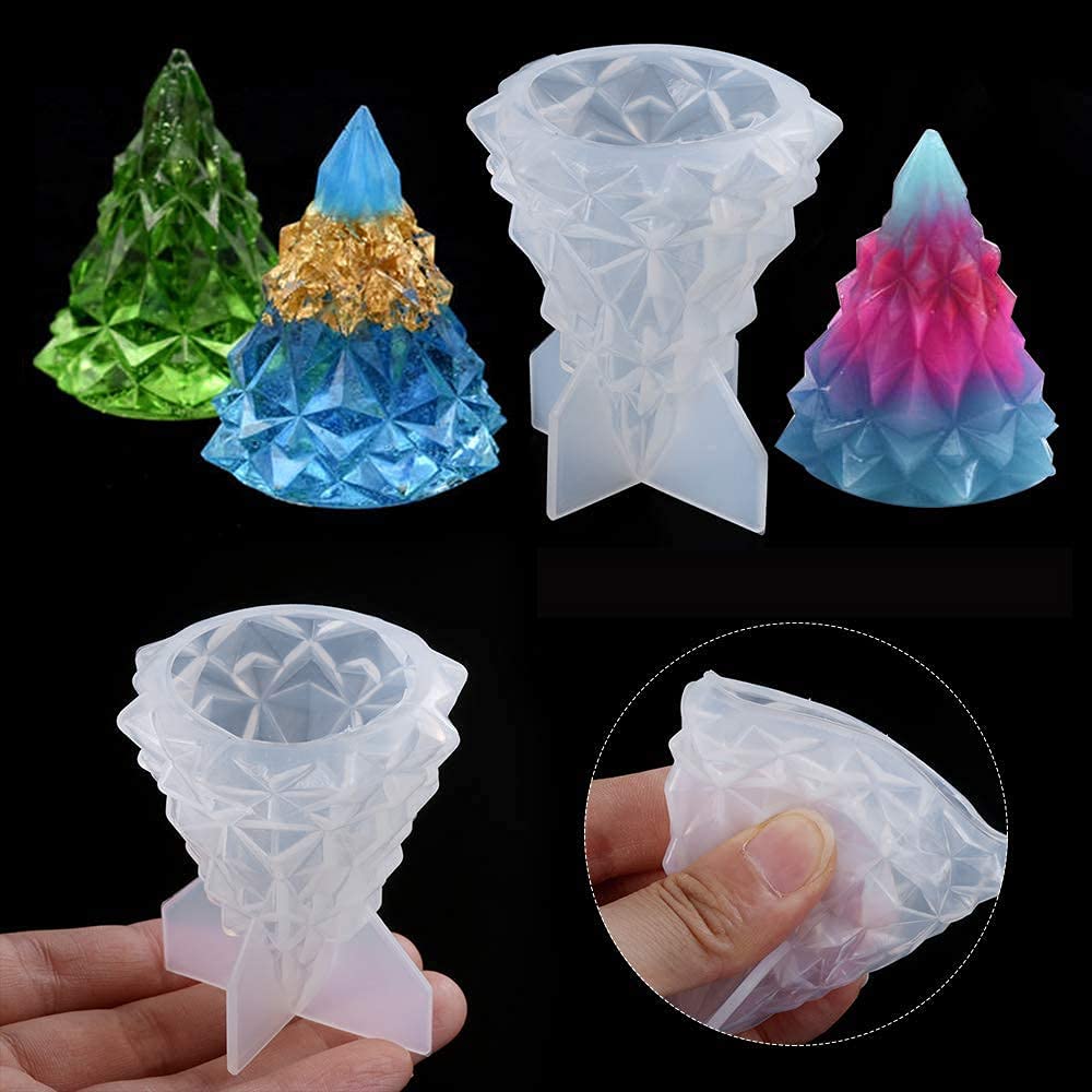 Moules Silicone Pour Boucles D'oreilles Noël - 2 Moules Avec Motifs Flocon, Sapin, Renne... Pour Résine Epoxy DIY