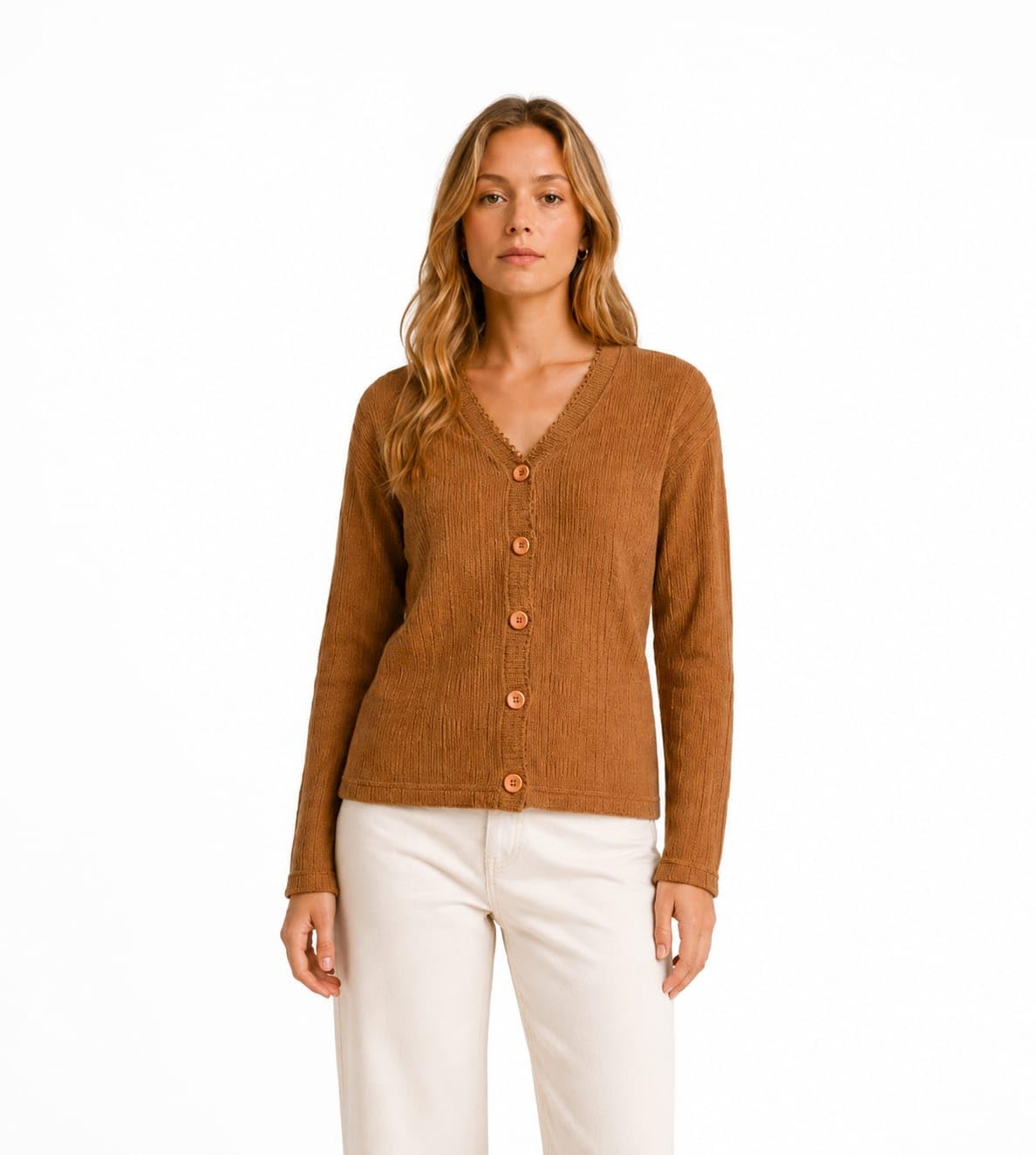 Women's Knit Cardigan Sweater for Winter | V Neck Button Down Ribbed Full Sleeve Winter Top | Soft Stretch Casual Lightweight Cardigan for Women & Girls (Pack of 1)-picture-44