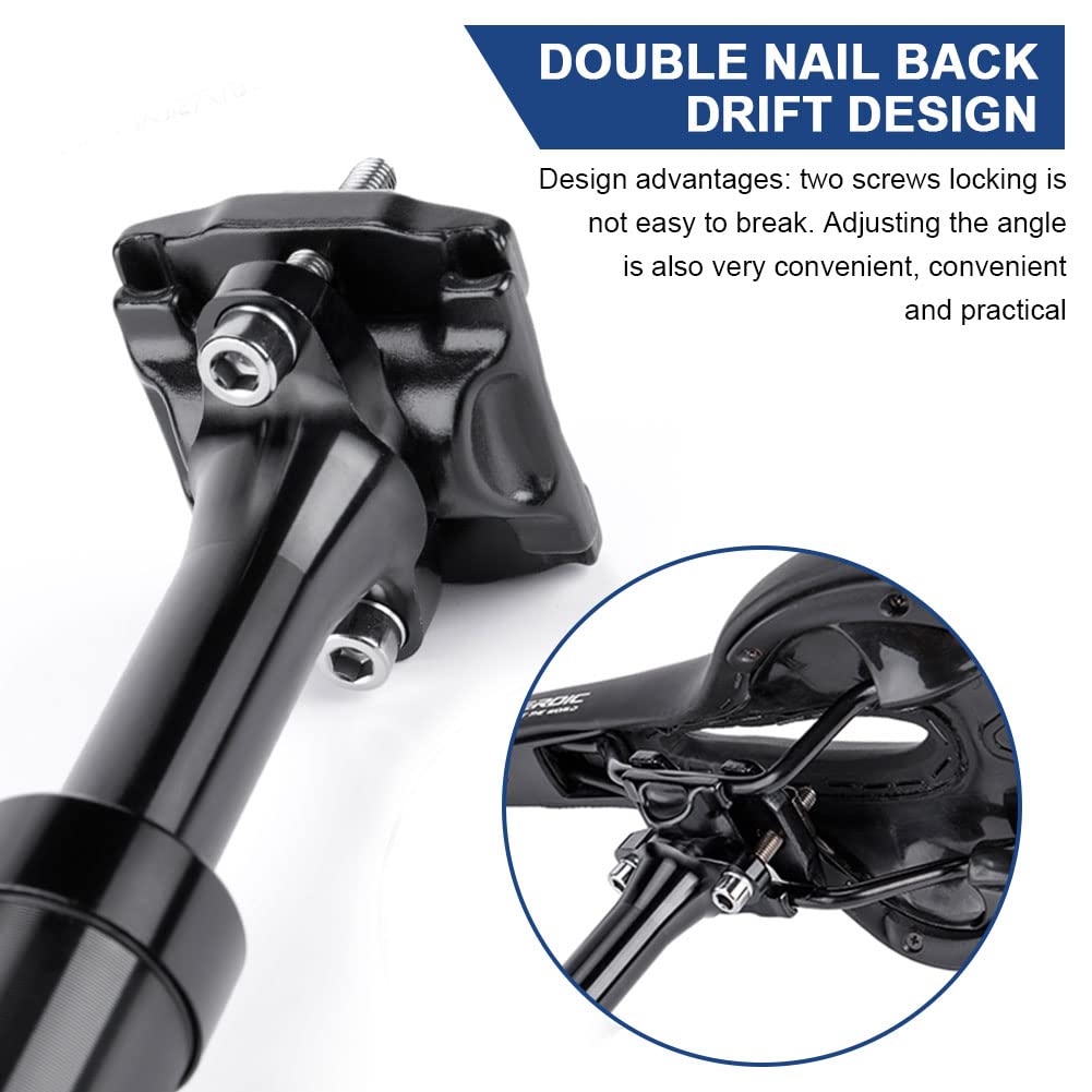 Tige de Selle de Vélo Suspendue à Ressort - Aluminium - Diamètre 27.2/30.9/31.6mm pour Vélo électrique/VTT/VTC/vélo de Ville/Autre