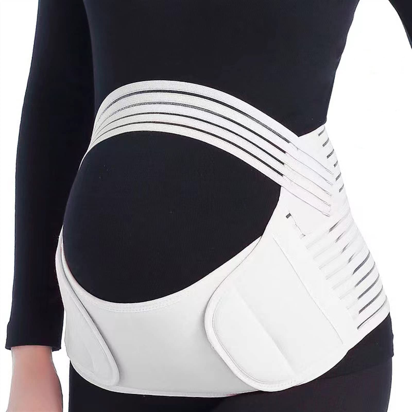 minale Traspirante per Donne Incinte Premium Prima del Parto E Cintura Postpartum Cintura di Sostegno Addominale in Vita Regolabile per Supporto Addominale (Color : Creamy white02, Size : M) (Wei? XX)