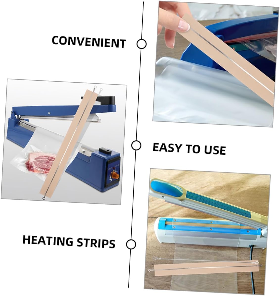 DIYEAH 30pcs Sealer Heating Element Kit High Temperature Replacement Wires for Hand Sealing Machines Strips for Bag Sealing Strips