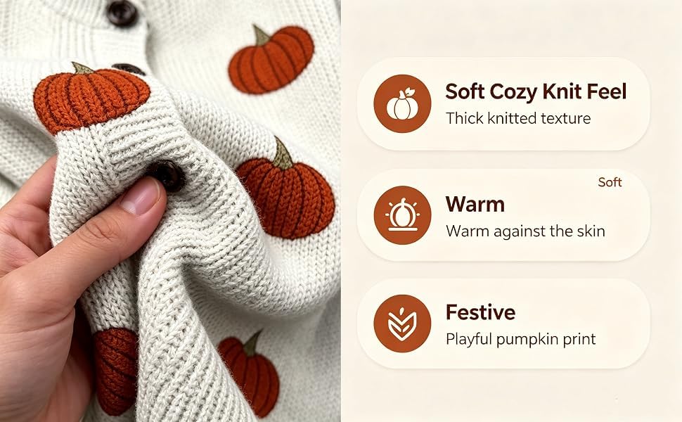 WWPPAION Halloween Cardigan Sweaters for Women Thanksgiving Knit Sweater - image 7