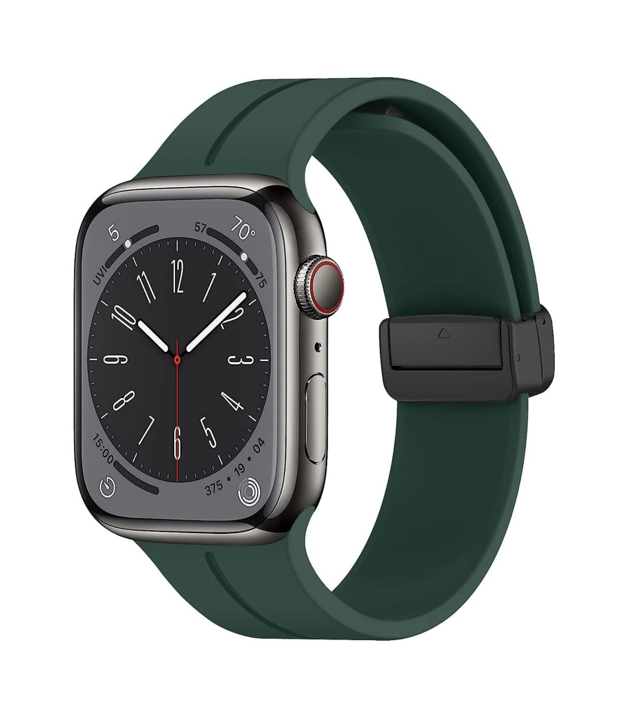 For Apple watch band - Sport Silicone Strap-Magnetic Buckle for Apple Watch Series 8/ultra/7/SE/6/5/4/3/2/1,iWatch Bands, Sizes 38mm 40mm 41mm 42mm 44mm 45mm 49mm