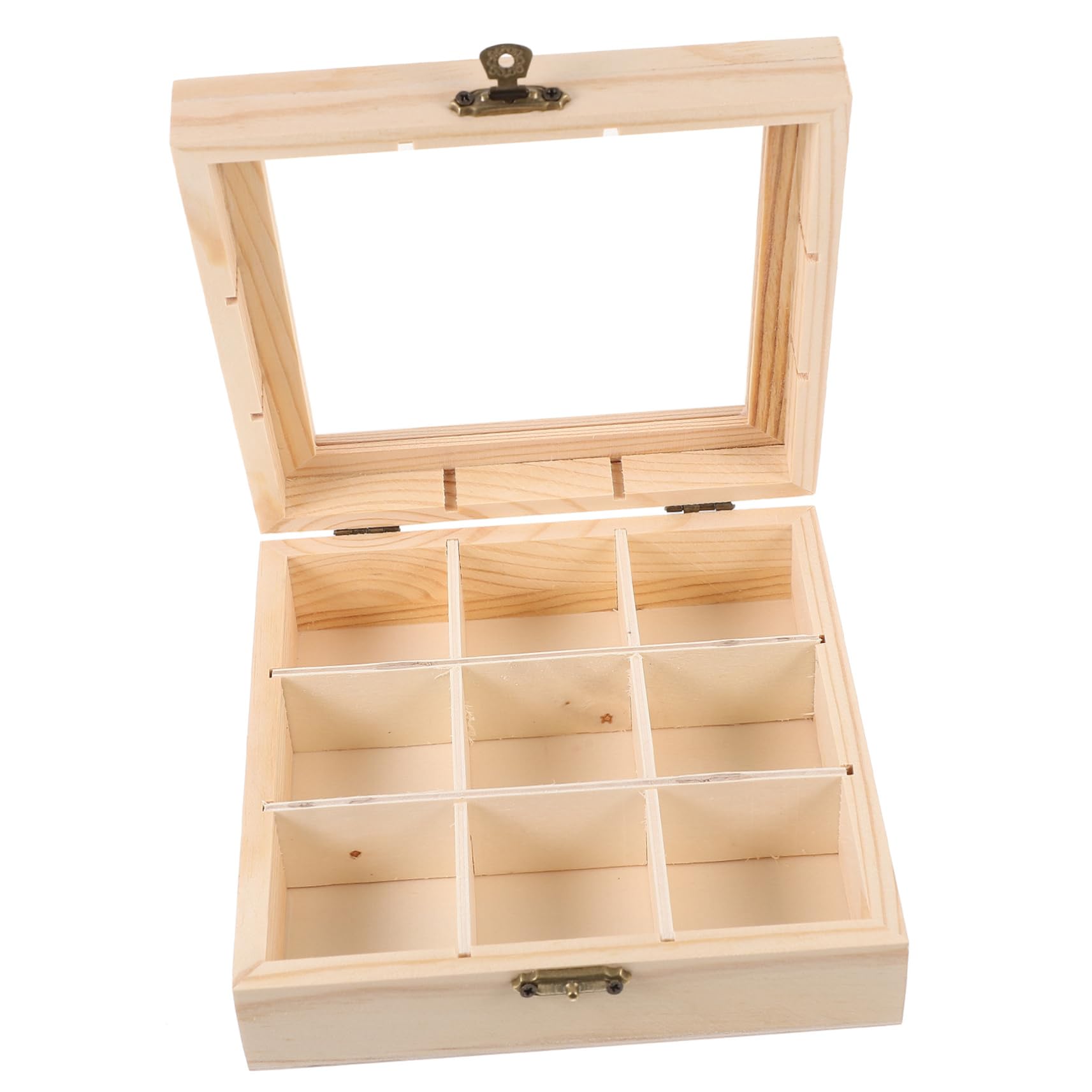 Hemobllo Tea Bag Holder Box Compartment Organizer for Kitchen Restaurant Multi Function Storage for Tea Bags Snacks Candy Smooth Edges Portable Design for Home Office